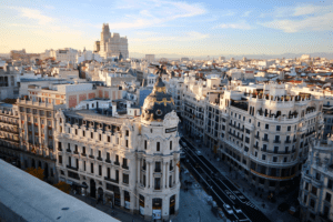 Top down view of Madrid