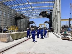 Taylor Hopkinson offshore wind QAQC specialists at work in the UAE.